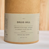 Druid Hill: Bold Citrus & Sandalwood. For Rooms with Movement and Light.