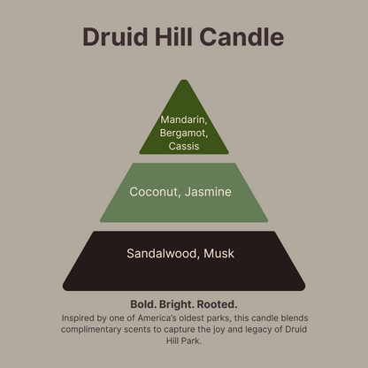 Druid Hill Candle – Citrus Sandalwood Candle Inspired by Baltimore’s Boldest Park