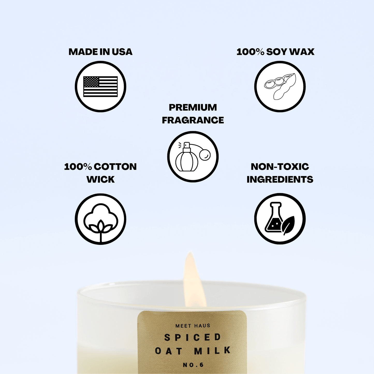 Spiced Oat Milk Candle – Warm and Comforting Soy Wax Candle - Meet Haus