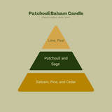 Patchouli Balsam Candle – Sweet and Earthy Soy Candle in Elegant Glass Vessel - Meet Haus